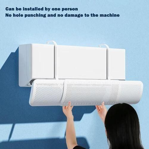 Système Déflecteur Anti-Air Froid – Pare-Vent Universel Rétractable avec Orientation Réglable pour Répartir Plus Confortablement l’Air du Climatiseur