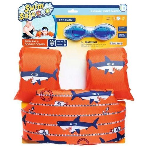 Bestway Ensemble gilet de sauvetage et lunettes de sauvetage, orange