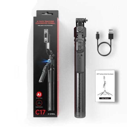 Perche à Selfie avec Trépied et Suivi Intelligent IA – Rotation 360° et Télécommande Bluetooth