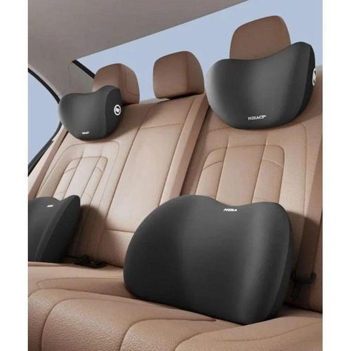 Coussins de siège 2 en 1, Ensemble Oreiller de soutien lombaire et oreiller de cou automatique,