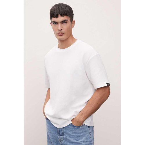 Confort Fit Col Rond Manches Courtes T-Shirt - B4443AX - Écru