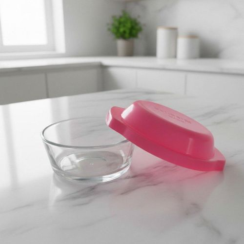 Contenants en verre avec couvercles hermétiques (2 piece )