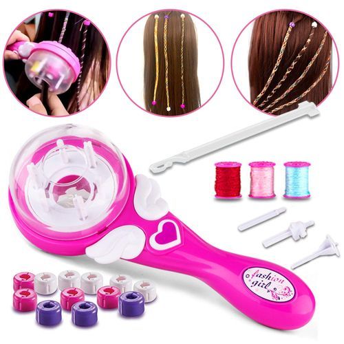 Brosse électrique à tresser les cheveux automatique pour filles, kit de tressage rapide