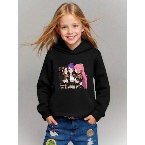 سترة رياضية للبنات بتصميم كرتوني مطبوع عليها شخصيات أنمي لطيفة، سترة مريحة وناعمة للفتيات الأكبر سناً في فصلي الربيع والخريف، ملابس عصرية بتصاميم مستوحاة من الصداقة والأمومة.