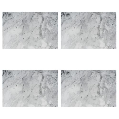Lot de 4 - Adhésif Marbre Stone Romeo - Revêtement Décoratif Autocollant - Pour Meubles et Murs - Finition Pierre Naturelle