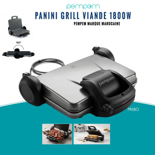 PANINI Grill VIANDE 1800W 180°