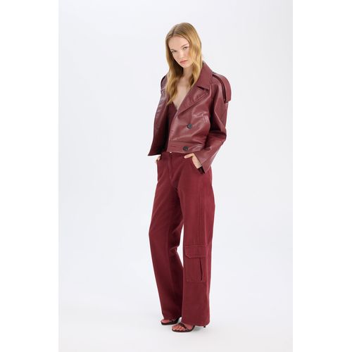 Pantalon Coupe droite Femme Marron