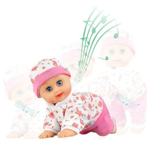 Poupée bébé animée qui marche, rampe et produit des sons amusants