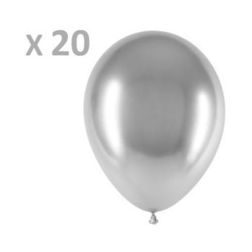 Pack de 20 ballons décoration anniversaire doré