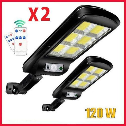 Pack 2 projecteur solaire avec capteur de mouvement et télécommande