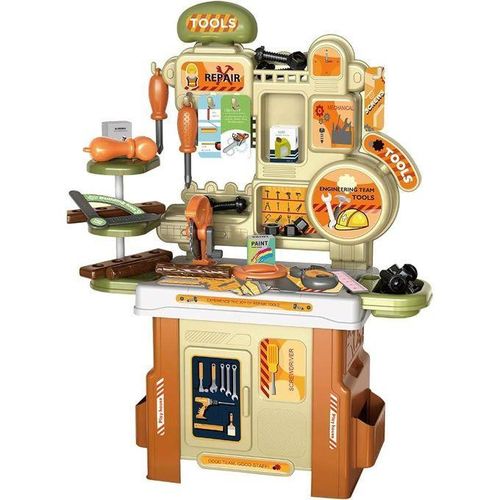 منضدة أدوات للأطفال 53 قطعة - ورشة الإصلاح الإبداعية