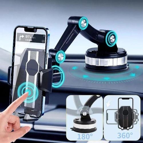 Support de Téléphone Portable Rotatif à 360 Degrés pour Voiture, Accessoire Antichoc