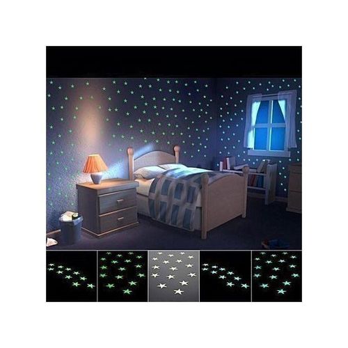 100 pièces étoiles lumineuses - vert.