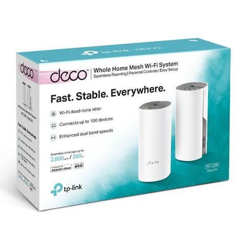 Deco E4 Système WiFi Mesh 1,2 Gigabit + 2 ports Fast Ethernet