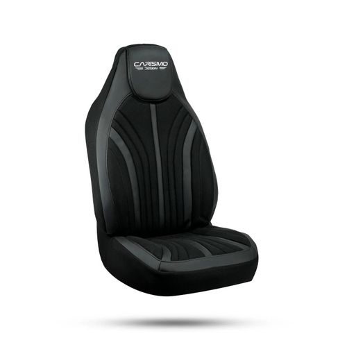 Housses de Sièges Auto Premium cuir – Compatibles avec Tous les Véhicules -Full black