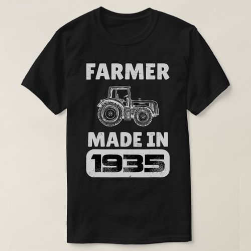 T-shirt Vintage Agriculteur Né En 1935 88 Ans Pères D