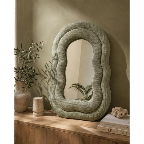 Miroir Mural en Tissu – Élégance & Douceur pour Votre Intérieur