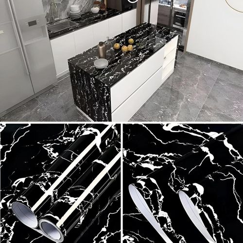 ملصقات ورق حائط رخامي حديث لتزيين المنازل - قابلة للإزالة ومقاومة للماء وسهلة الاستخدام