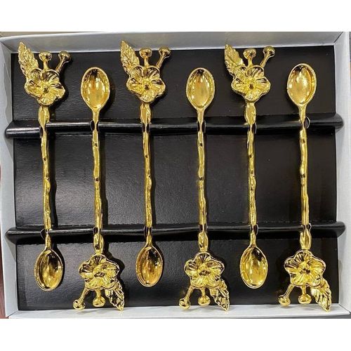 Lot de 6 cuillères à café dorés