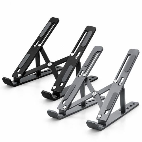 Support pliable et réglable pour ordinateur portable en alliage d'aluminium - Couleur aleatoire