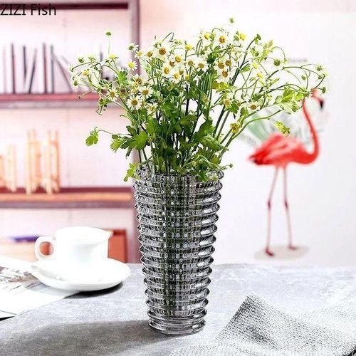 Vase En Cristallin Gris