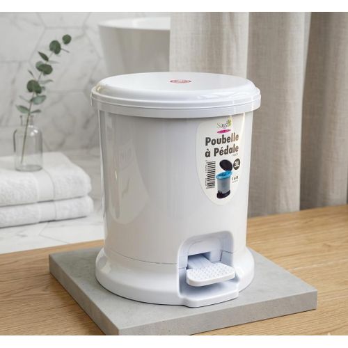 Mini Poubelle à Pédale de 3L pour Petits Espaces Seau Hygiénique