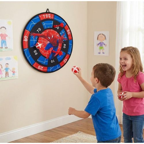 Jeu d'Arcade Classique de Fléchettes Dart Board avec Balles – spiderman jeux pour toute la famille, idéal pour les soirées entre amis ou pour les passionnés de fléchettes. Facile à installer , parfait pour des compétitions amicales à domicile.