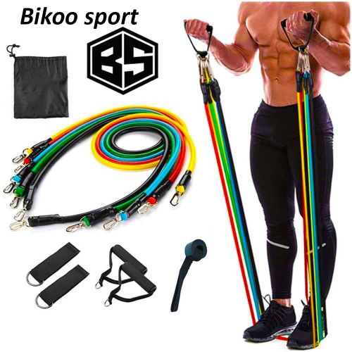 Kit Bandes Élastiques de Musculation Fitness – Résistance Training avec Poignées & Accessoires – Multicolore