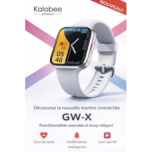 Montre connectée GW-X : Élégance et performance au quotidien