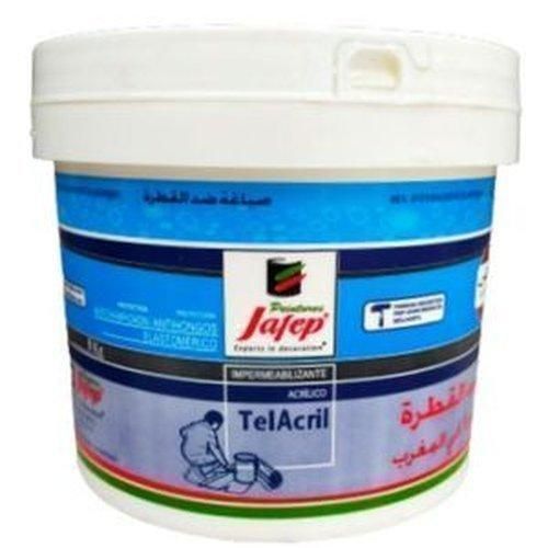 Jafep Imperméabilisation de terrasse et toit ou pont TelAcril 5 kg Blanc