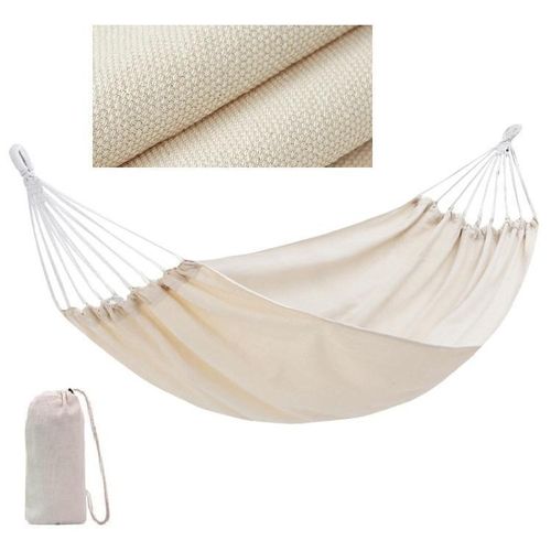 Hamac Double Suspendu en Coton Premium, Fauteuil Suspendu d'Intérieur & Extérieur pour Jardin, Camping et Terrasse – Kit de Fixation & Sac inclus
