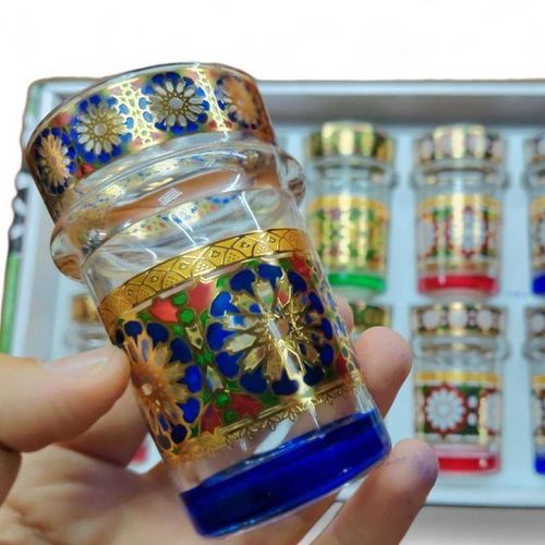 12 Verres De The grand modèle Style Zellige Fassi marocain Traditionnels
