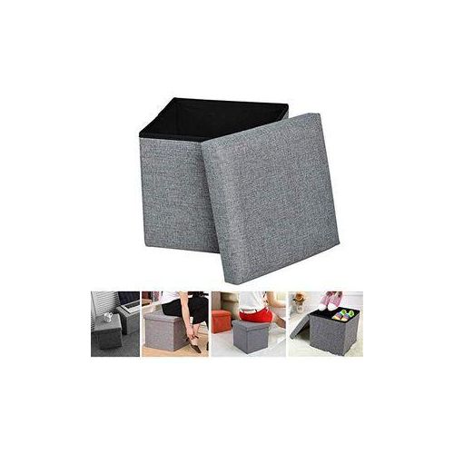 Pouf Coffre de Rangement Multifonction avec Assise Confortable pour Maison