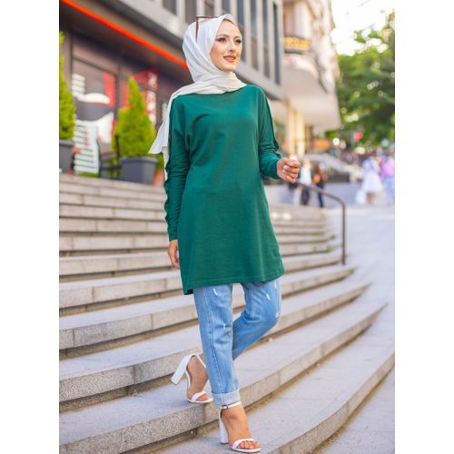 - Col rond - Vert Emeraude - Sweat-shirt - Tofisa