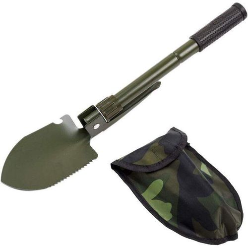 Pelle pliante multifonctionnelle, Pelle de survie pliante militaire, pelle de camping, outil de retranchement portable pour le camping, sac à dos, extérieur, randonnée, jardinage et tranchée.