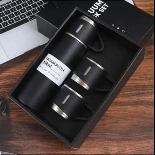 Ensemble de Tasses à Thé Isolées en Acier Inoxydable 304 – 1 Tasse avec 3 Couvercles, Coffret Cadeau Premium