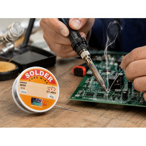 Fil à Souder Étain 0,8 mm 40 g – Bobine de Soudure à Âme Décapante pour Électronique et Réparation