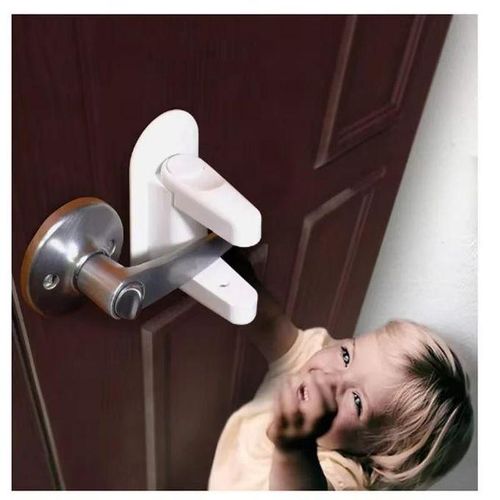 Verrou de sécurité universel à levier de porte, 1 pièce, pour enfant et bébé, résistant à la Rotation, adhésif de porte professionnel, loquet de sécurité multifonctionnel