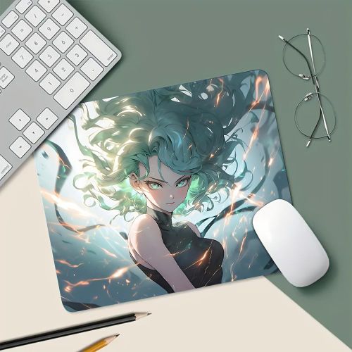 Tapis de Souris Thème Anime Manga Compatible PCOrdinateur Portable - Art de Fille Anime avec Base Antidérapante Portable et Durable Idéal pour Bureau Jeux Études - Cadeau pour Fans dAnime