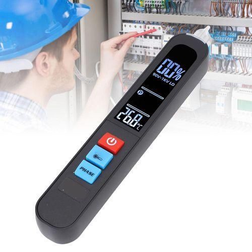1. Testeur de Tension Sans Contact Rechargeable avec Affichage EBTN – Détecteur NCV pour Phase, Neutre, Prises et Câbles Électriques