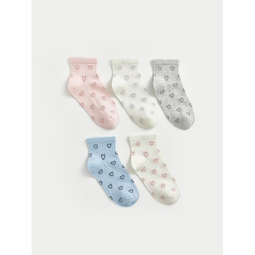 Chaussettes d'entraînement Filles à Motifs Cœurs Lot de 5