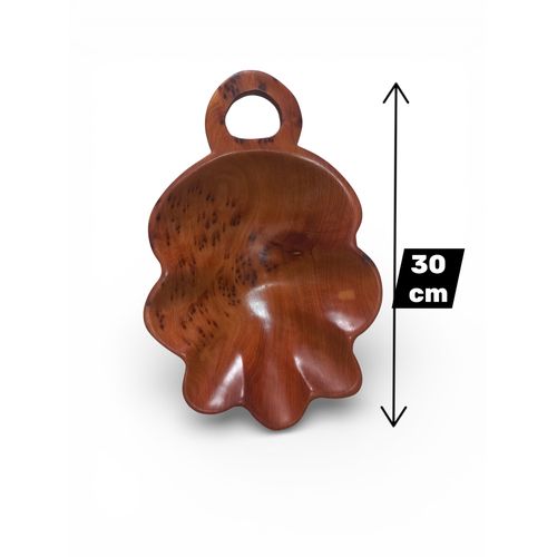 Plat de service artisanal en bois de thuya