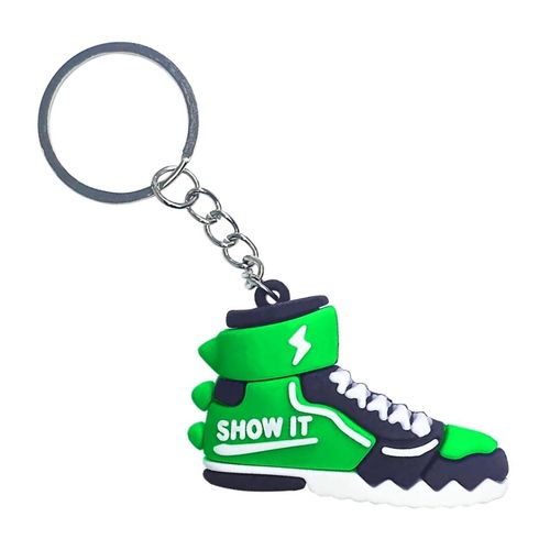 Porte-clés baskets en silicone.