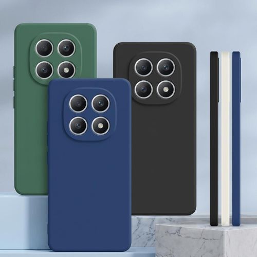 Pack 3 Pochette pour XIAOMI Redmi Note 14 pro plus silicone : vert / noir /bleu