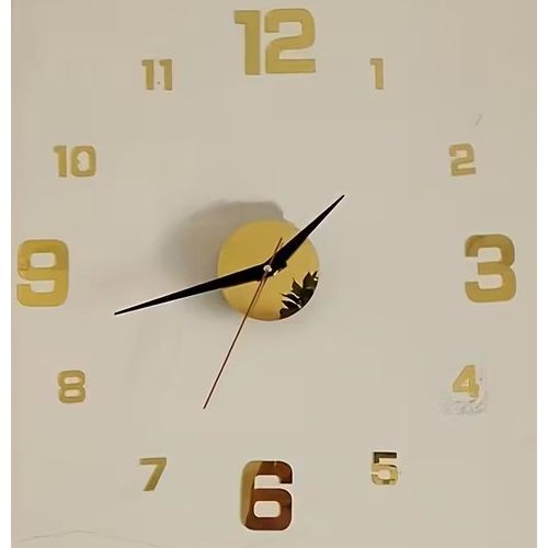 Horloge Murale Créative - Horloge Silencieuse - Fixation Murale Sans Perçage - Décoration de Salon