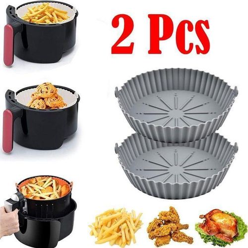 Pack 2 Moules en Silicone Réutilisable pour Air Fryer – Panier Antiadhésif Résistant à la Chaleur