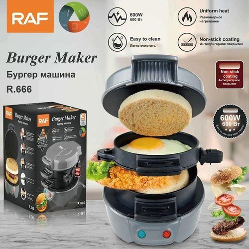 Mini Burger Maker machine à sandwich pour hamburger, machine à gaufres avec anneau de cuisson pour œufs