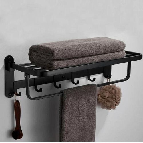 Porte-serviettes mural en acier inoxydable – Moderne et pratique pour économiser de l’espace