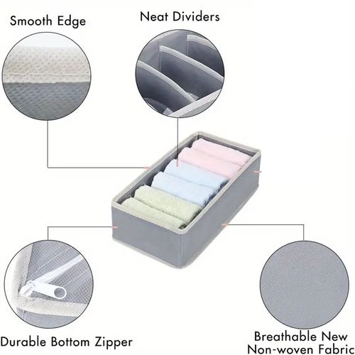 Rangement Organisateur de Tiroirs Boite Pour Sous-Vêtements 6 Compartiment