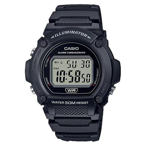 W-219H-1AV - Montre digitale noir en bracelet resine - idéale pour un usage quotidien ou pour des activités sportives - W-219H-1AV